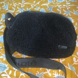 Lole Black Textured Crossbody Bag